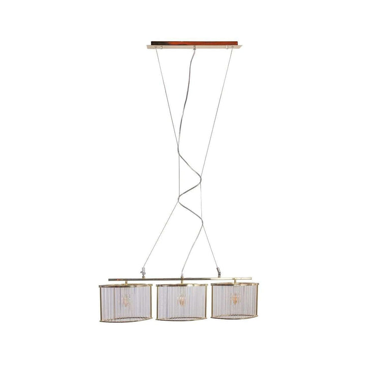 Stilio Linear Suspension Light with Fluted Glass Rids