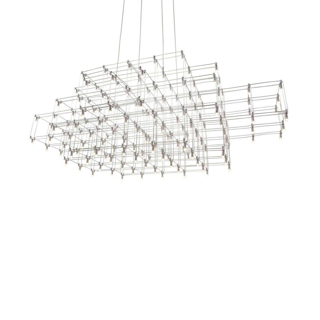 Cube Structure Chandelier-France & Son-LM1663PSILVER-Chandeliers-4-France and Son