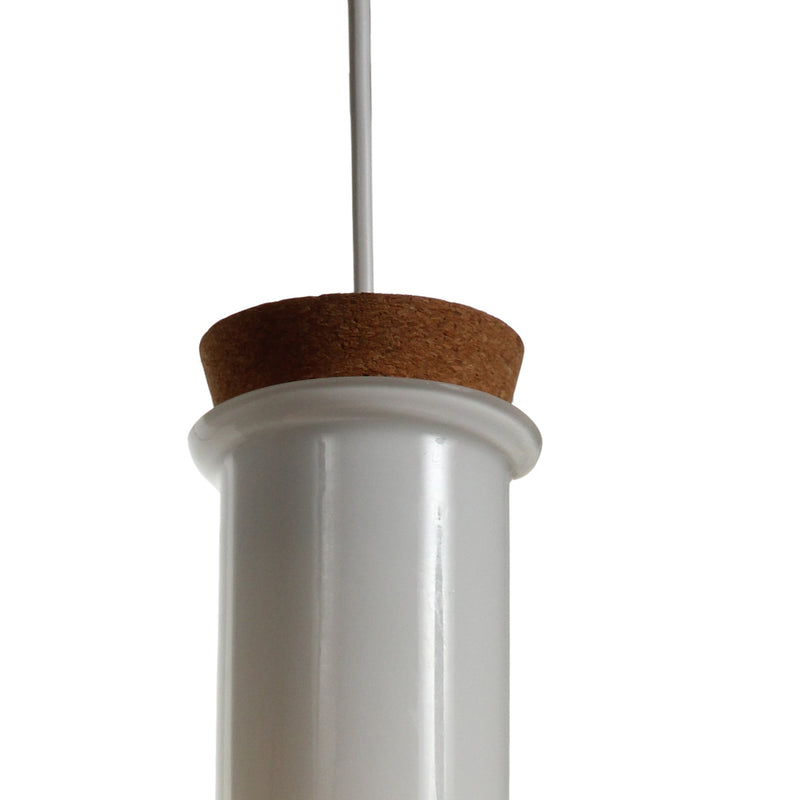 Modern Labware Pendant Lamp - Cylinder-France & Son-LM221PWHT-Pendants-2-France and Son