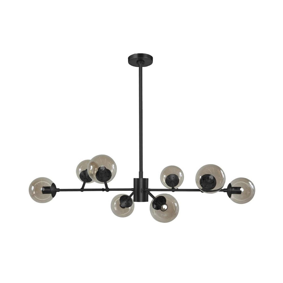 Modern Espalier Branching Globe Chandelier-France & Son-LM3048PBLK-ChandeliersBlack-2-France and Son