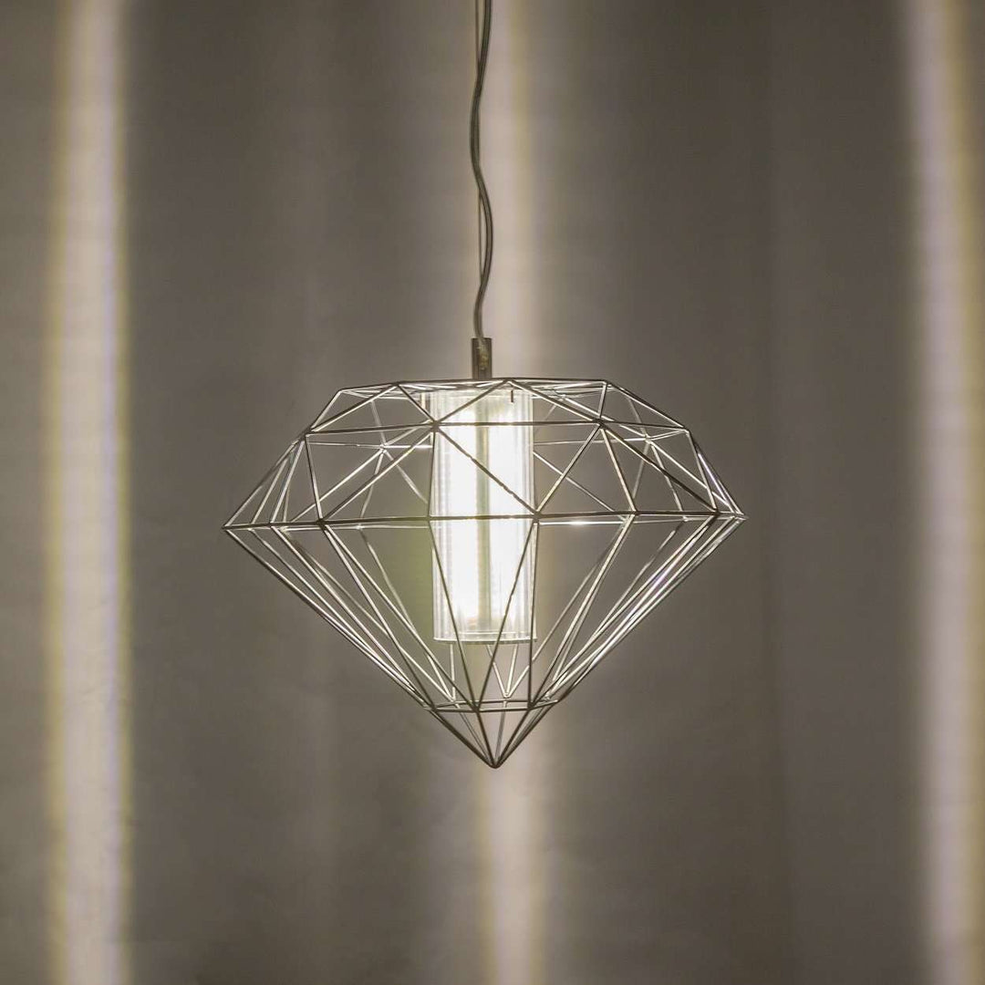 Modern Led Diamond Ceiling Lamp-France & Son-LM3803PCHR-Pendants-3-France and Son
