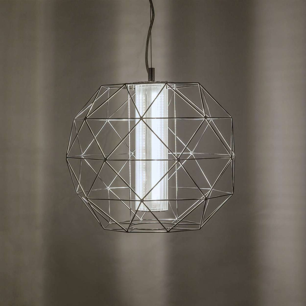 Wire Geode Pendant Lamp-France & Son-LM3804PCHR-Pendants-2-France and Son
