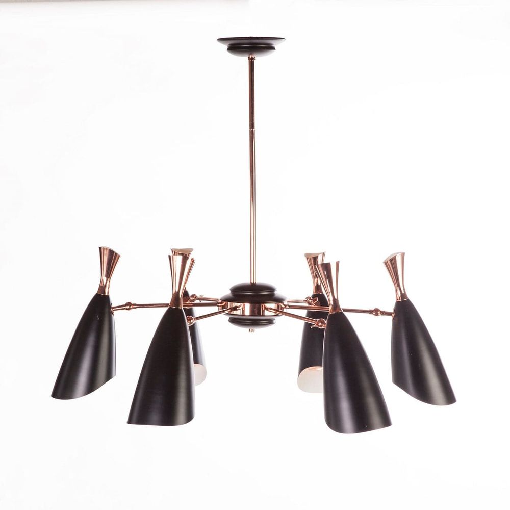 Duke Chandelier - Rose Gold-France & Son-LM40506PGOLD-Chandeliers-4-France and Son