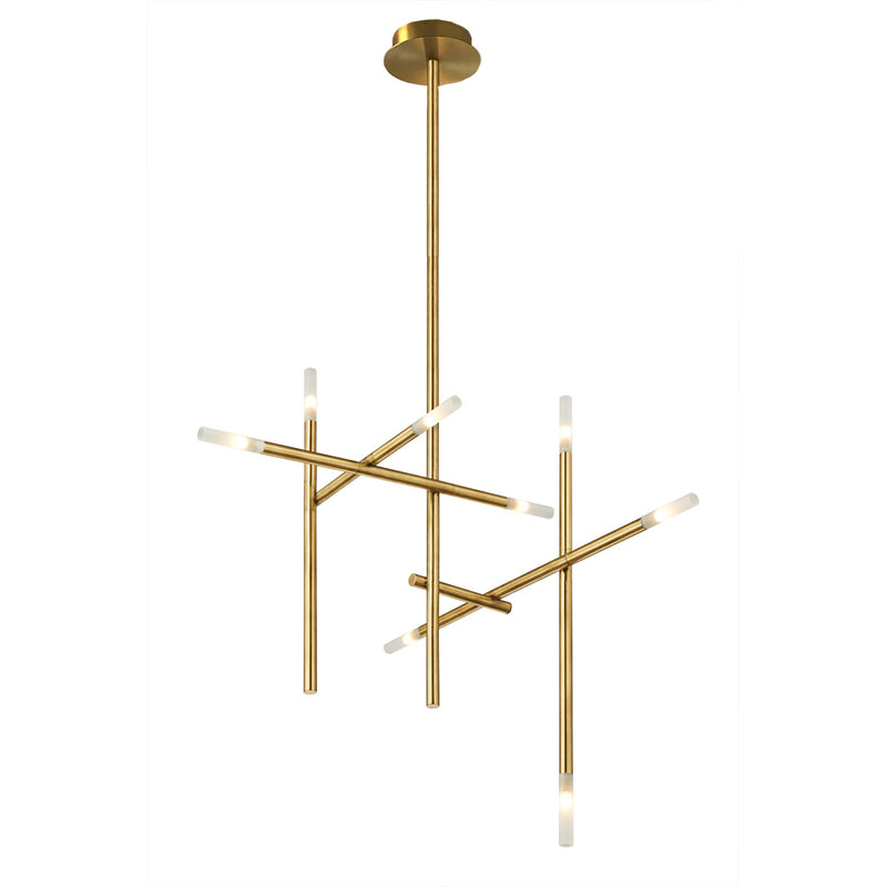Modern Kryss Chandelier-France & Son-LM486PBRS-Chandeliers-1-France and Son