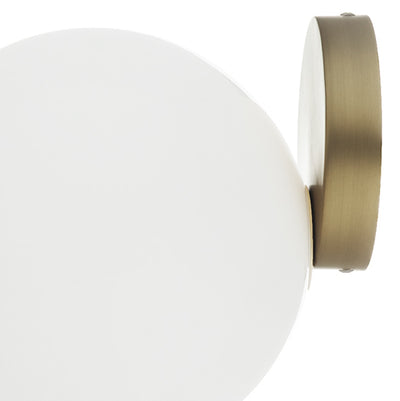 Brass Globe Wall Sconce-France & Son-LM563WBRSWHT-Wall Lighting-2-France and Son