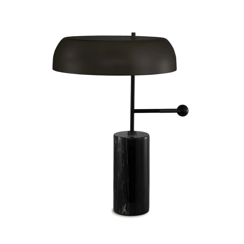 Stoltz Marble Table Lamp-France & Son-LM6121TBLK-Table LampsBlack Shade-2-France and Son