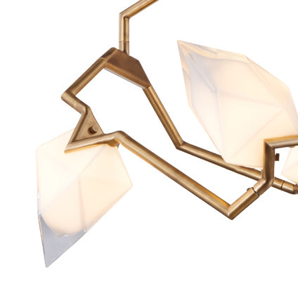 Modern Geode Chandelier-France & Son-LM9195PBRS-Chandeliers-4-France and Son