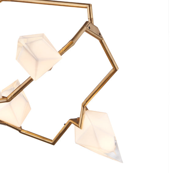 Modern Geode Chandelier-France & Son-LM9195PBRS-Chandeliers-5-France and Son