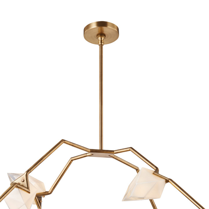 Modern Branching Geode Chandelier - Large-France & Son-LM9198PBRS-Chandeliers-4-France and Son