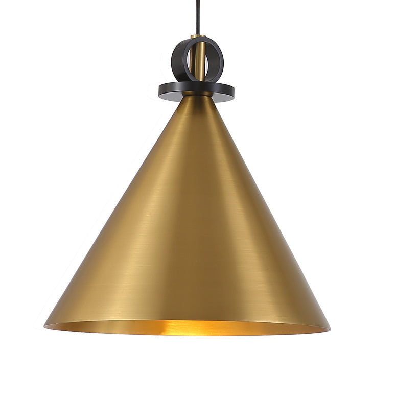 Brass Cone Counterweight Pendant Light