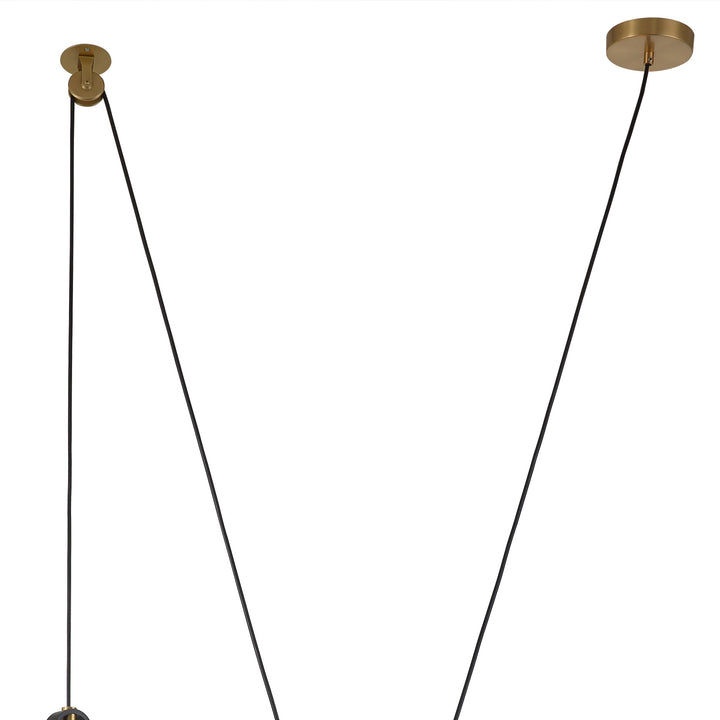 Brass Cone Counterweight Pendant Light-France & Son-LM9231PBRS-Pendants-4-France and Son