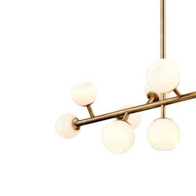 Vaccinium Branching Globe Linear Chandelier-France & Son-LM9811PBRS-Chandeliers-3-France and Son