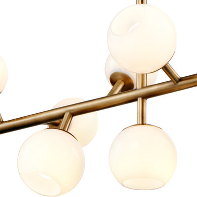 Vaccinium Branching Globe Linear Chandelier-France & Son-LM9811PBRS-Chandeliers-4-France and Son
