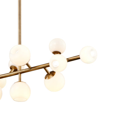 Vaccinium Branching Globe Linear Chandelier-France & Son-LM9811PBRS-Chandeliers-5-France and Son