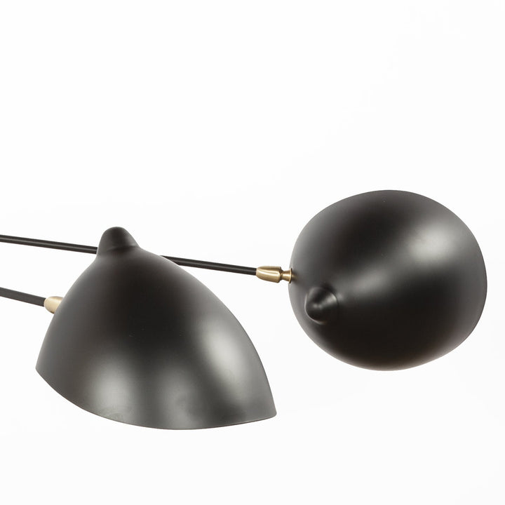 Five Arm Mouille MSC-R5 Rotating Sconce - Short-France & Son-LN0205BLK-Wall Lighting-2-France and Son