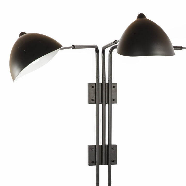 Five Arm Mouille MSC-R5 Rotating Sconce - Short-France & Son-LN0205BLK-Wall Lighting-5-France and Son