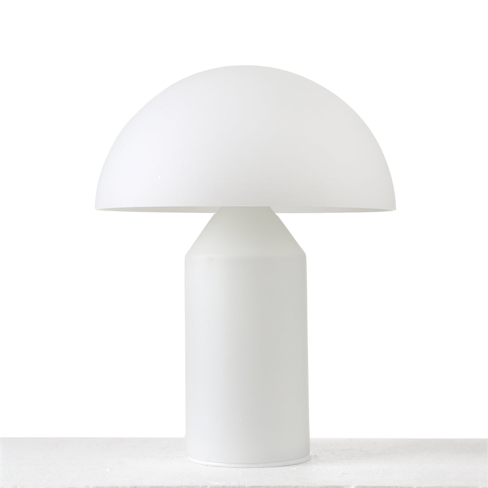 Mid Century Mushroom Table Lamp-France & Son-LN3037WHTM-Table LampsMedium - Glass-1-France and Son