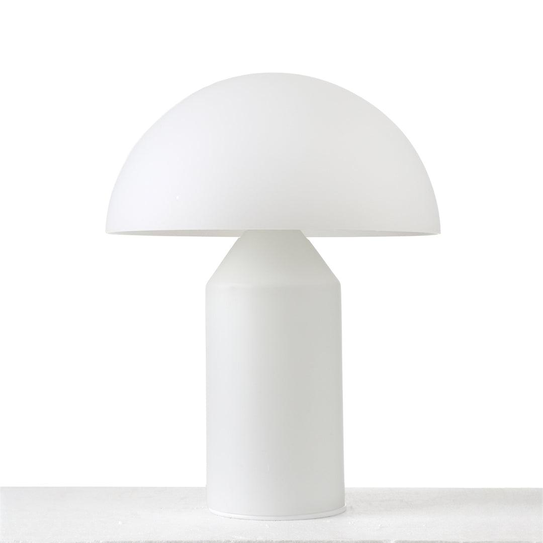 Mid Century Mushroom Table Lamp-France & Son-LN3037WHTM-Table LampsMedium - Glass-1-France and Son