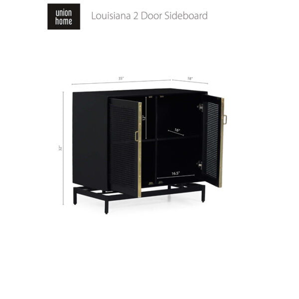 Louisiana 2 Door Sideboard-Union Home Furniture-UNION-LVR00664-Sideboards & Credenzas-3-France and Son