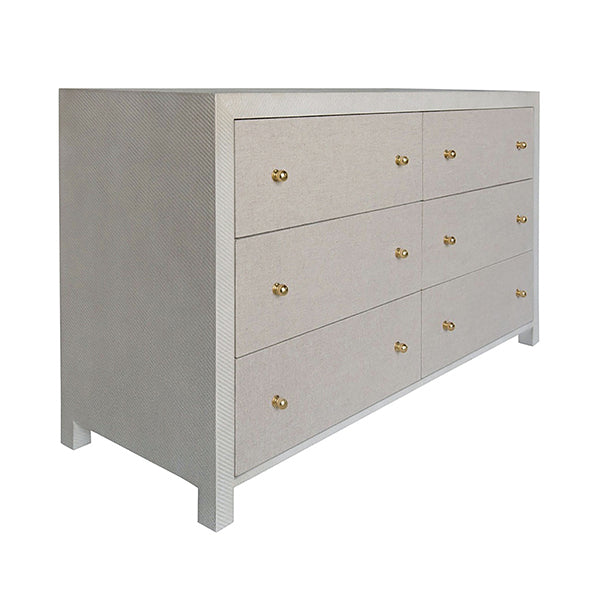 Lowey Chest Six Drawer Chest-Worlds Away-WORLD-LOWERY GRY-Dressers-2-France and Son