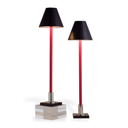 Marais Red Leather Lamp (Set of 2)-Port 68-PORT-LPAM-313-09-Table Lamps-1-France and Son