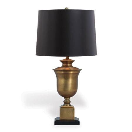 Robertson Brass Lamp with Black Shade-Port 68-PORT-LPAS-117-02-Table Lamps-1-France and Son