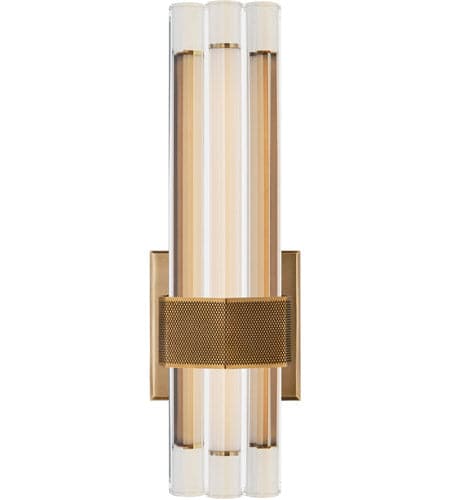 Finley 14" Asymmetric Sconce-Visual Comfort-VISUAL-LR 2907HAB-CG-Wall LightingHand-Rubbed Antique Brass-2-France and Son