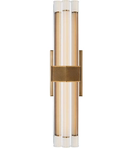 Finley 18" Sconce-Visual Comfort-VISUAL-LR 2909HAB-CG-Wall LightingHand-Rubbed Antique Brass-2-France and Son