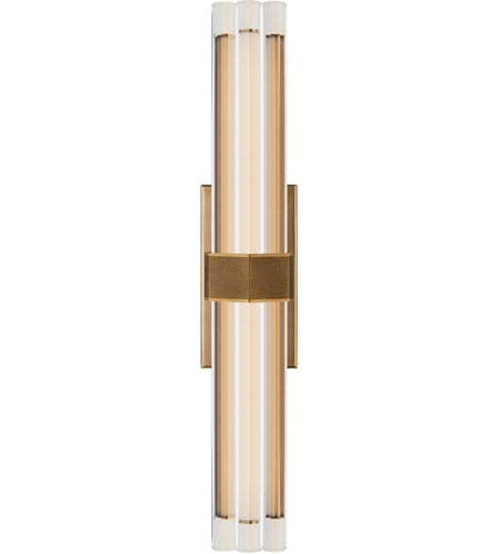 Finley 24" Sconce-Visual Comfort-VISUAL-LR 2910HAB-CG-Wall LightingHand-Rubbed Antique Brass-2-France and Son
