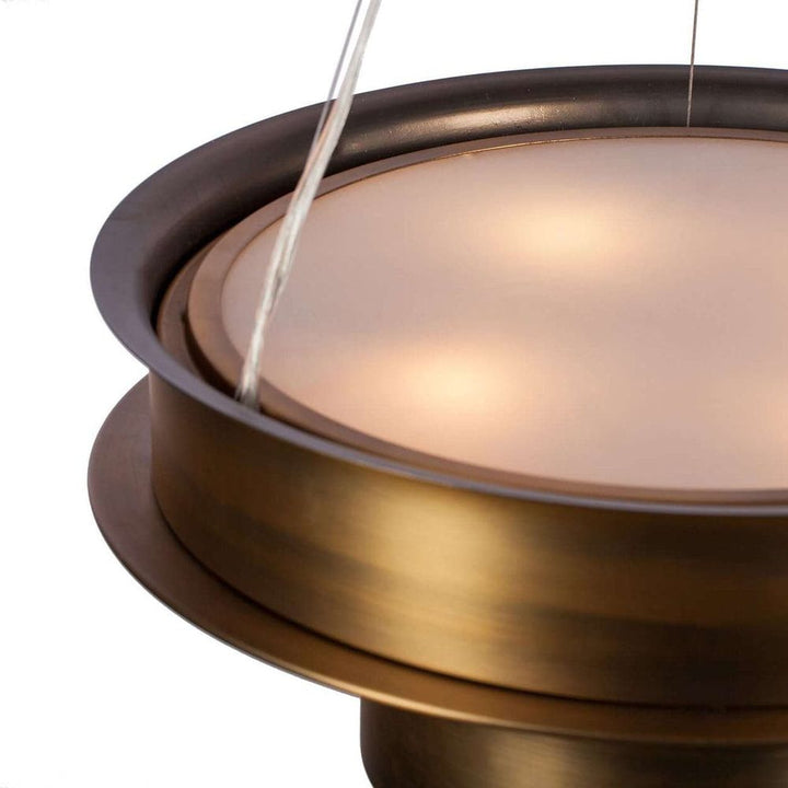 Modern Dael Rim Copper Ceiling Lamp-France & Son-LS1137S2BRZ-Pendants-3-France and Son