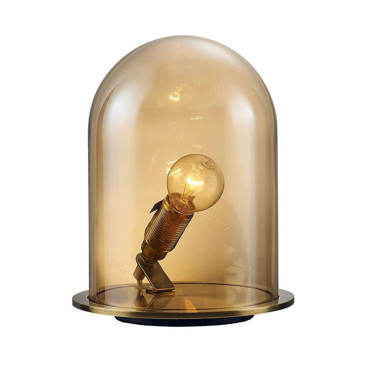 Furste Brass and Glass Dome Lamp