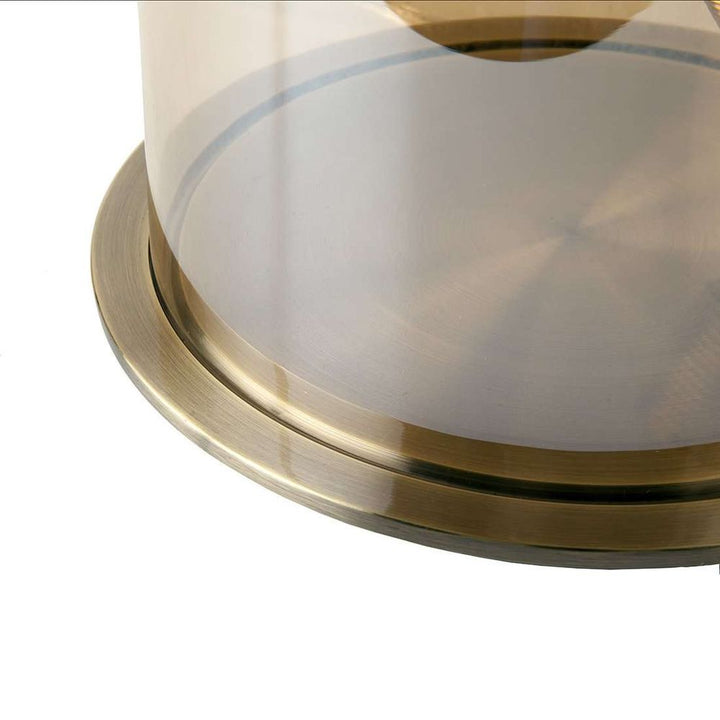 Furste Brass and Glass Dome Lamp