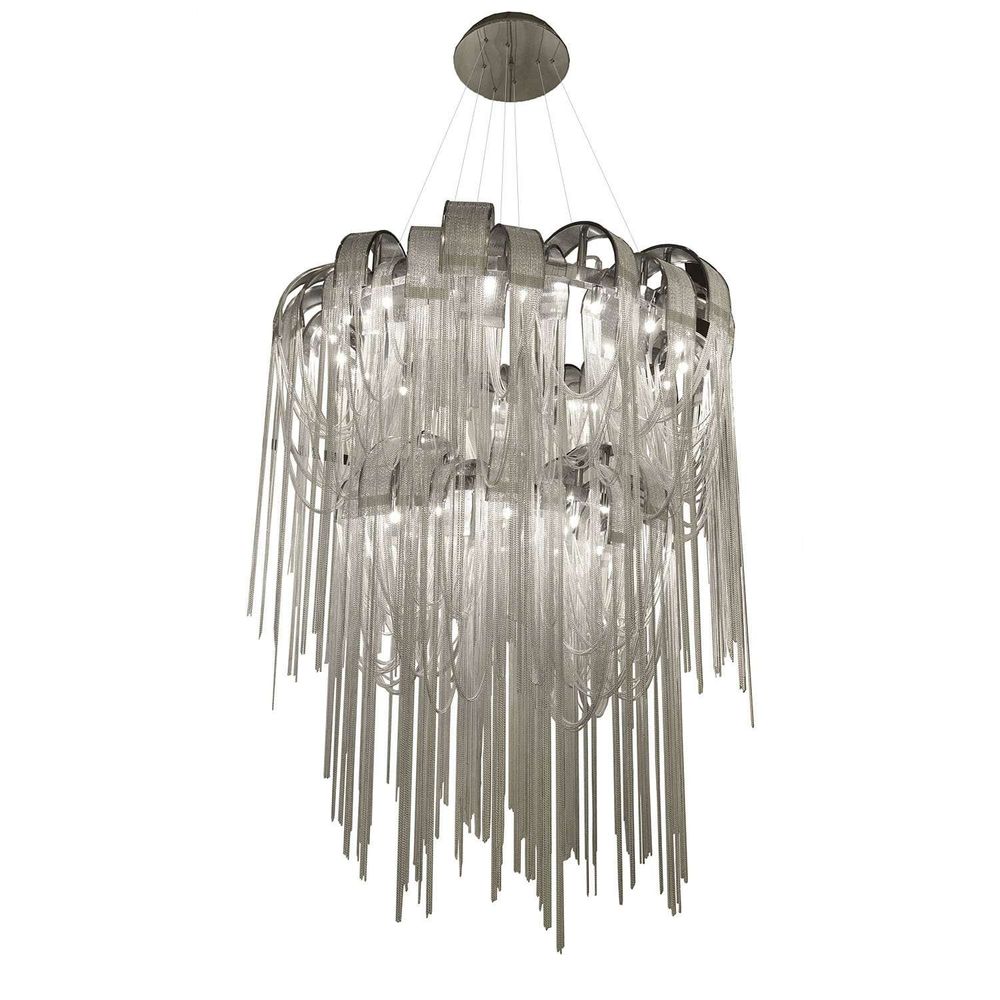 Volver Chain Chandelier-France & Son-LS1162S2CHR-Chandeliers-1-France and Son