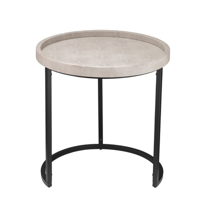 Maddox Side Tables-Jamie Young-JAMIEYO-LS20MADDSTIV-Side TablesIvory Faux Shagreen-6-France and Son