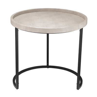 Maddox Side Tables-Jamie Young-JAMIEYO-LS20MADDSTIV-Side TablesIvory Faux Shagreen-7-France and Son