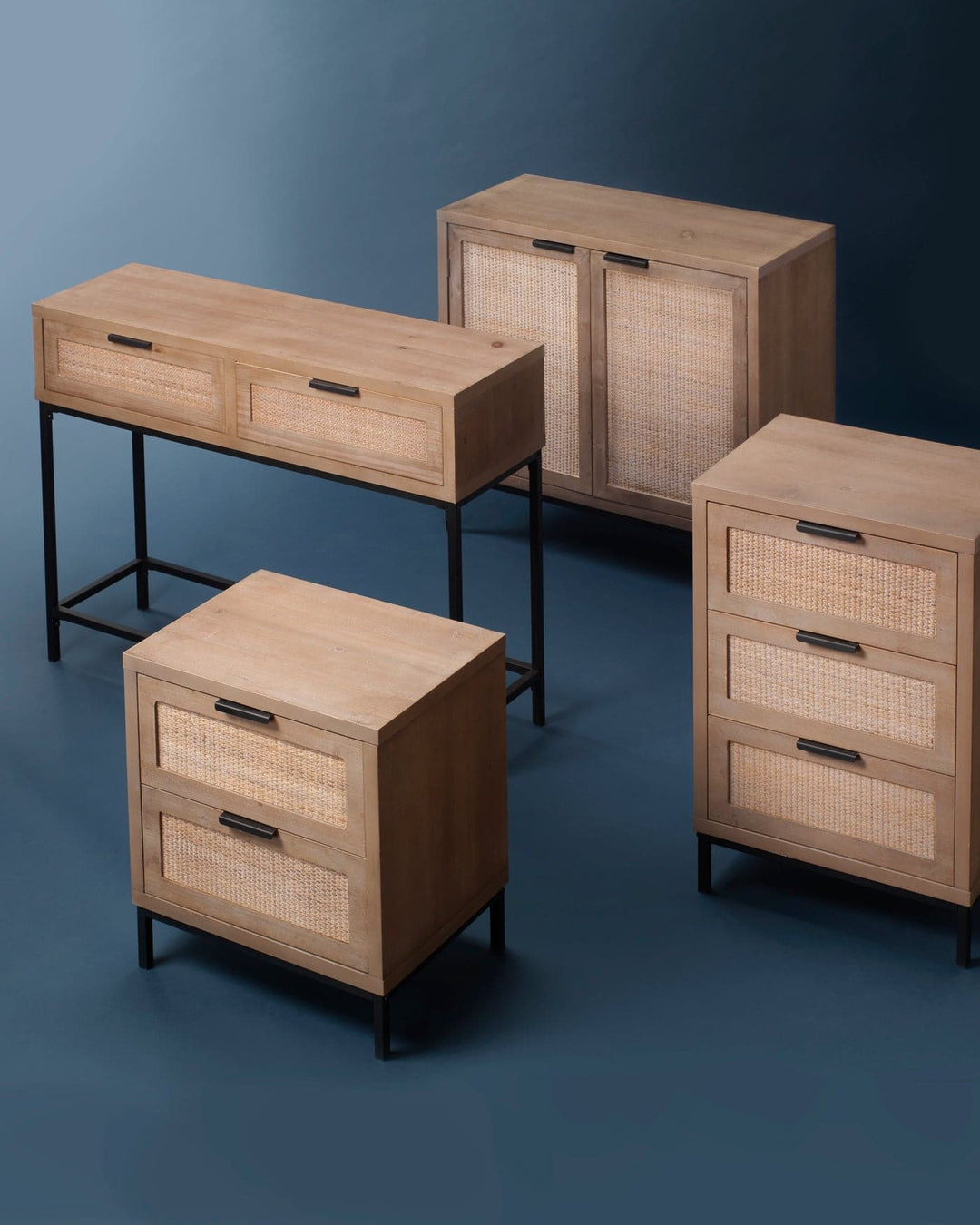 Reed 2 Drawer Side Table-Jamie Young-JAMIEYO-LS20REED2STW-Side Tables-2-France and Son