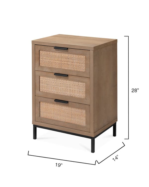 Reed 3 Drawer Side Table-Jamie Young-JAMIEYO-LS20REED3STW-Side Tables-4-France and Son