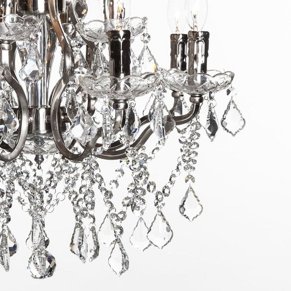 Modern Crystal Caley Chandelier-France & Son-LU1284-Chandeliers-2-France and Son
