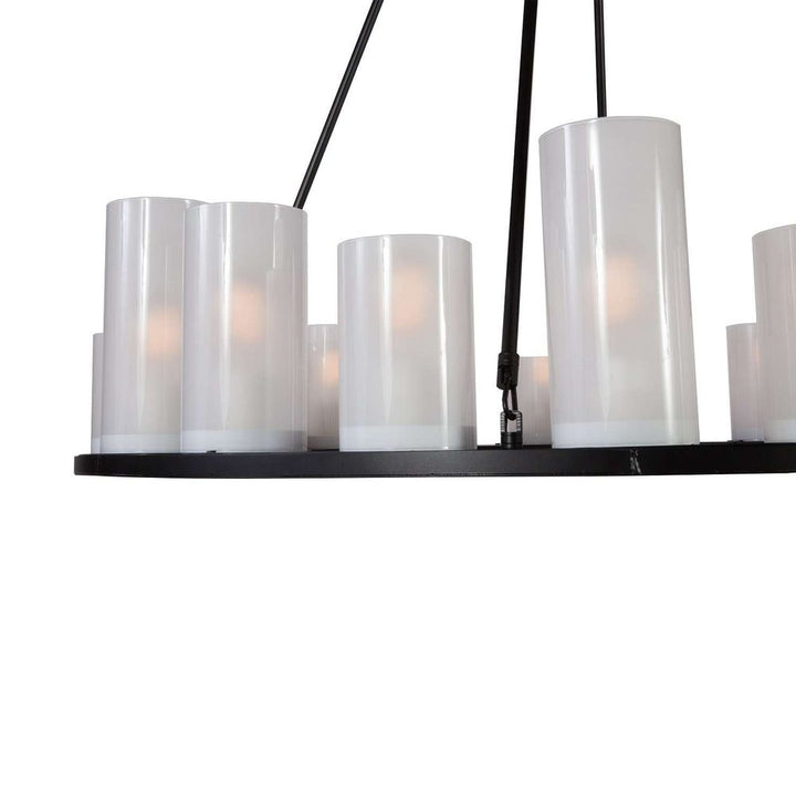 Modern Skyline Chandelier - Round [discontinued]-France & Son-LU785-Chandeliers-3-France and Son
