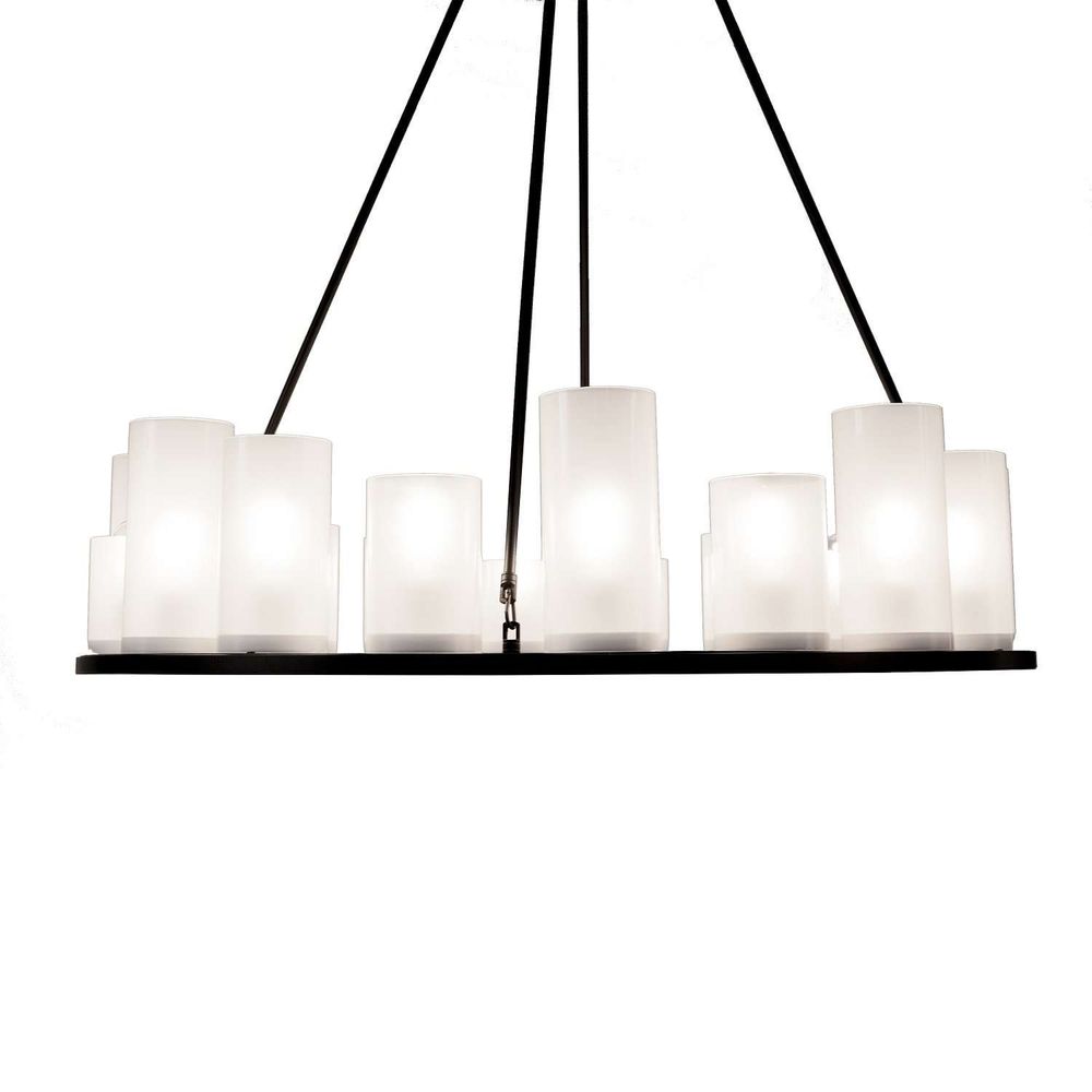 Modern Skyline Chandelier - Round [discontinued]-France & Son-LU785-Chandeliers-2-France and Son