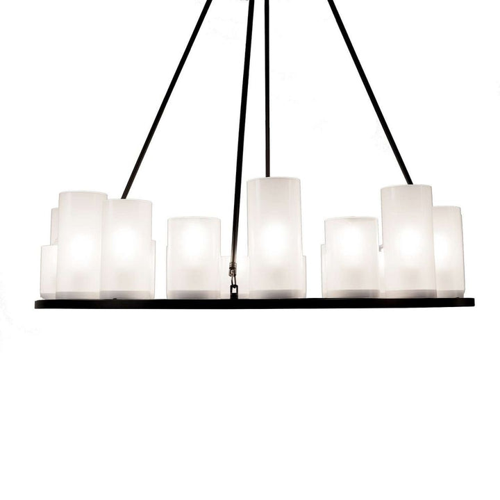 Modern Skyline Chandelier - Round [discontinued]-France & Son-LU785-Chandeliers-2-France and Son