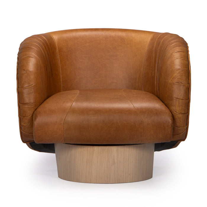 Rotunda Lounge-Union Home Furniture-UNION-LVR00609-Lounge ChairsCaramel-2-France and Son