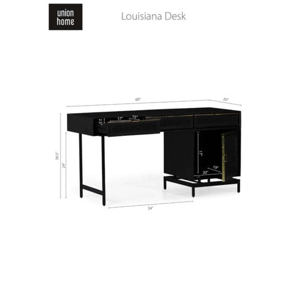 Louisiana Desk-Union Home Furniture-UNION-LVR00665-Desks-5-France and Son