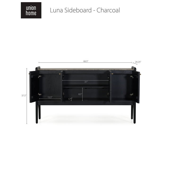 Luna Sideboard-Union Home Furniture-UNION-LVR00656-Sideboards & CredenzasWashed Oak-7-France and Son