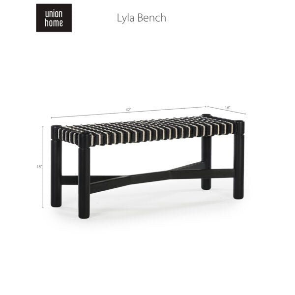 Lyla Bench-Union Home Furniture-UNION-BDM00162-Benches-4-France and Son