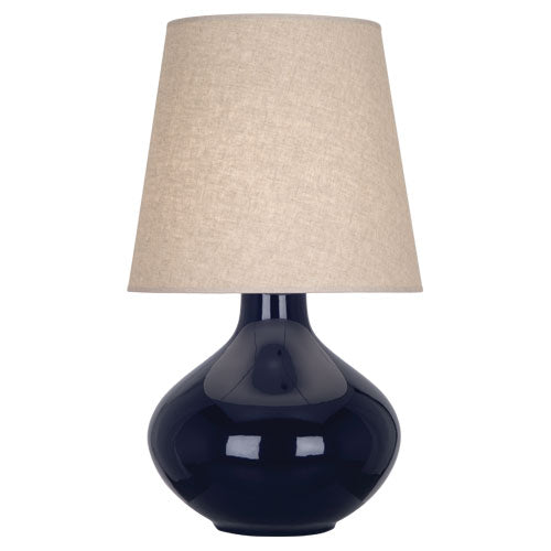 June Table Lamp - Buff Linen Shade-Robert Abbey Fine Lighting-ABBEY-MB991-Table LampsMidnight-26-France and Son