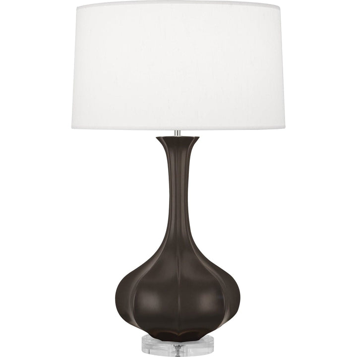 Pike Table Lamp - Lucite Base-Robert Abbey Fine Lighting-ABBEY-MCF96-Table LampsMatte Coffee-27-France and Son