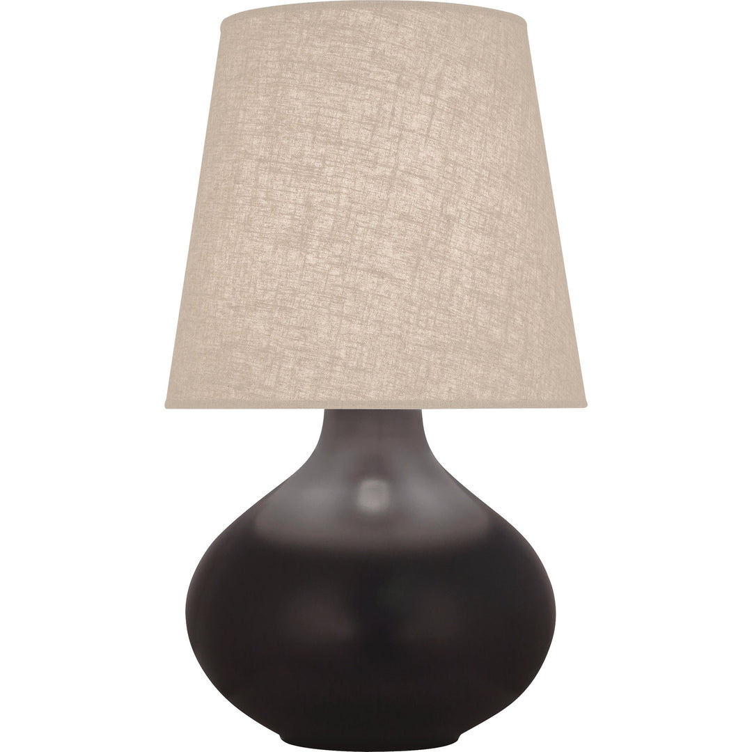 June Table Lamp - Buff Linen Shade-Robert Abbey Fine Lighting-ABBEY-MCF98-Table LampsMatte Coffee-27-France and Son