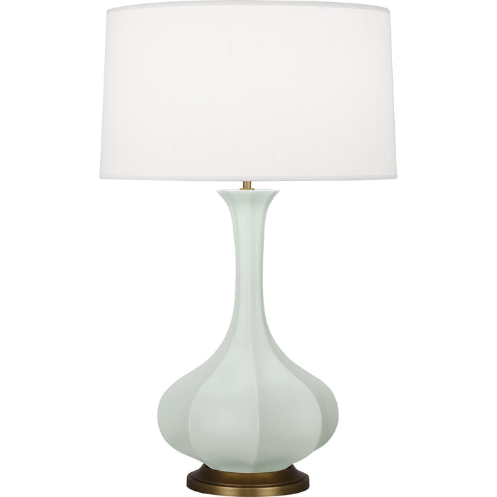 Pike Table Lamp - Aged Brass Base-Robert Abbey Fine Lighting-ABBEY-MCL94-Table LampsMatte Celadon-21-France and Son