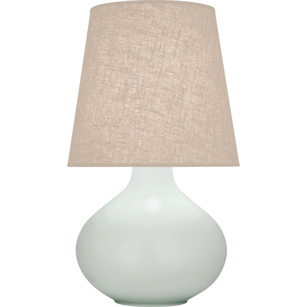 June Table Lamp - Buff Linen Shade-Robert Abbey Fine Lighting-ABBEY-MCL98-Table LampsMatte Celadon-28-France and Son